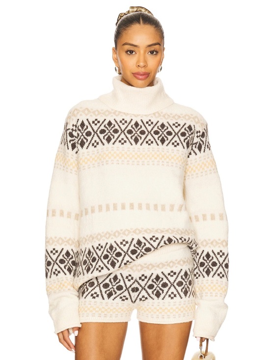 More To Come Sweaters - NWT More To Come x Revolve Kelsey Fairisle Sweater in Ivory Multi